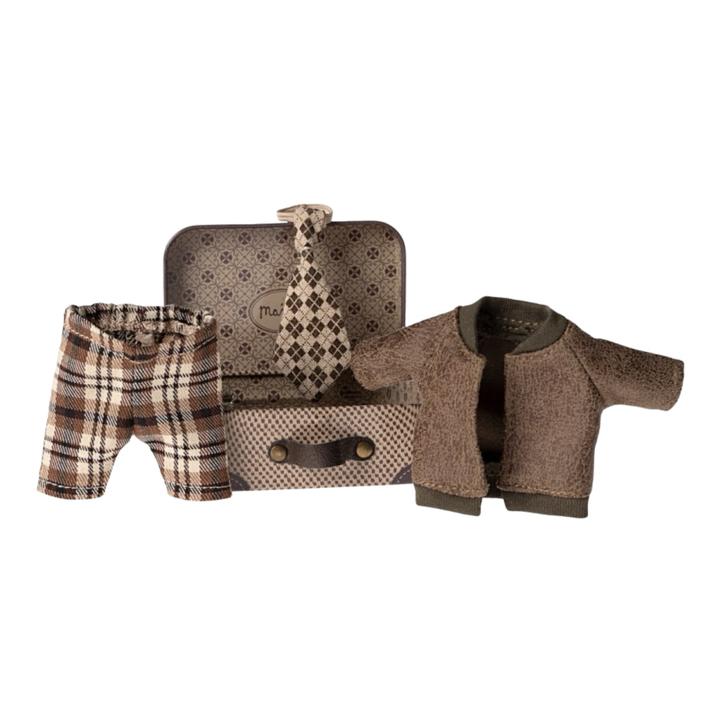 Maileg Kleidung Sakko Hose und Krawatte im Koffer für Opa Maus - Sausebrause Shop
