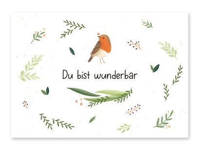 54 Illustration Minikarte Du bist wunderbar - Sausebrause Shop