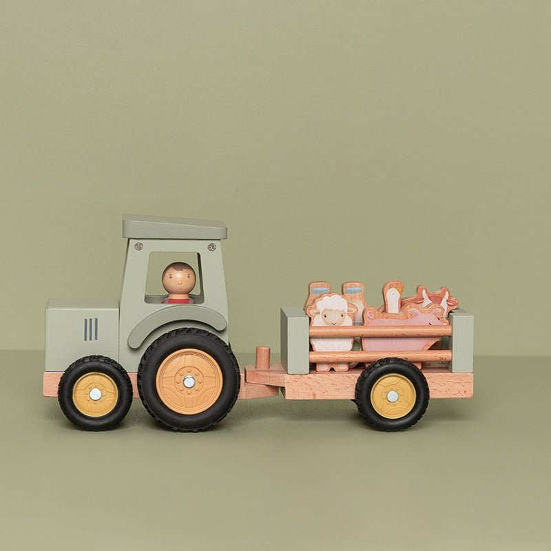 Little Dutch Traktor mit Anhänger Little Farm - Sausebrause Shop