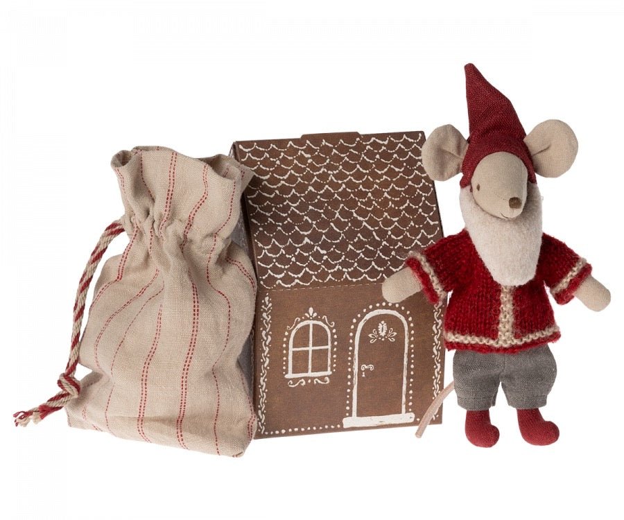 Maileg Weihnachtsmann Maus im Lebenkuchenhaus - Sausebrause Shop