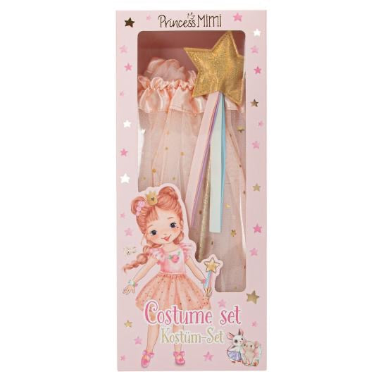 Princess Mimi Kostüm-Set Tüllrock und Zauberstab 104-122 cm