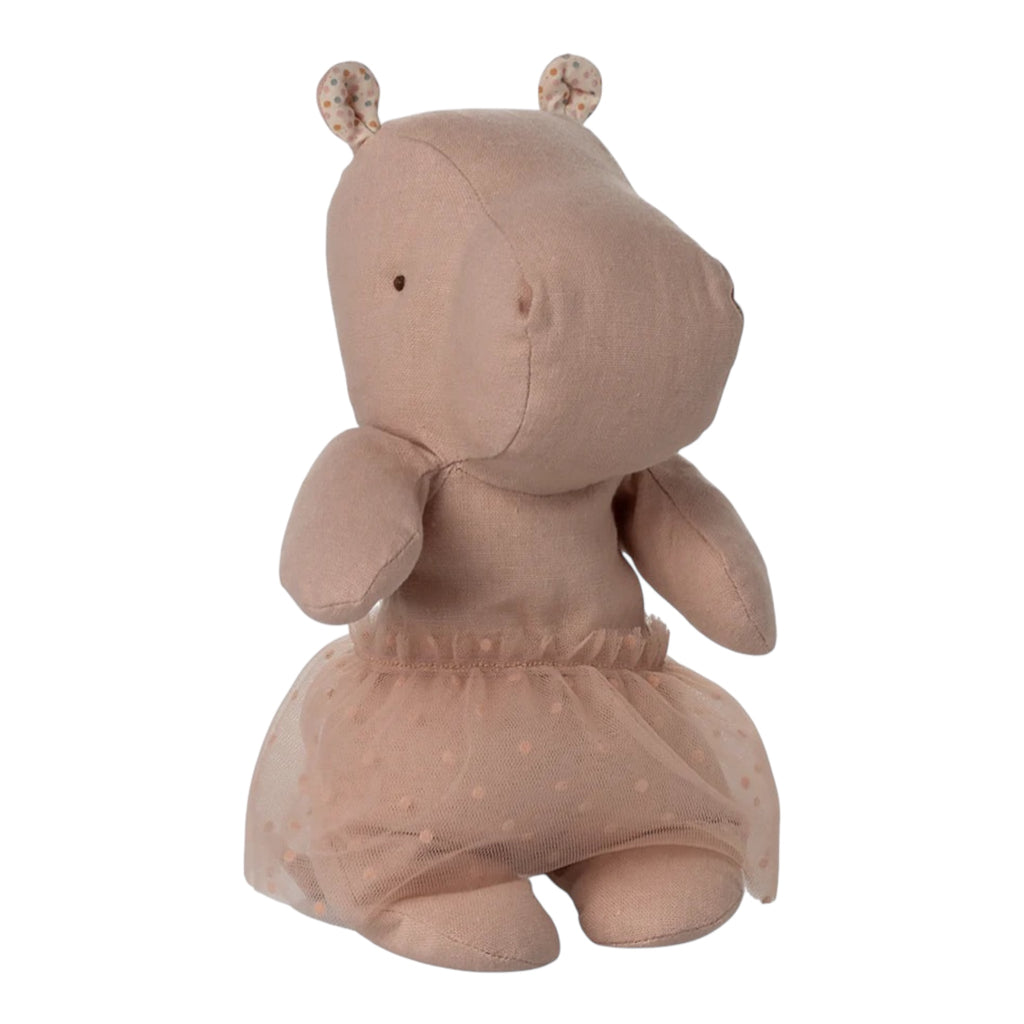 Maileg Stofftier Safari Friends Nilpferd mit Rock Klein Rosa