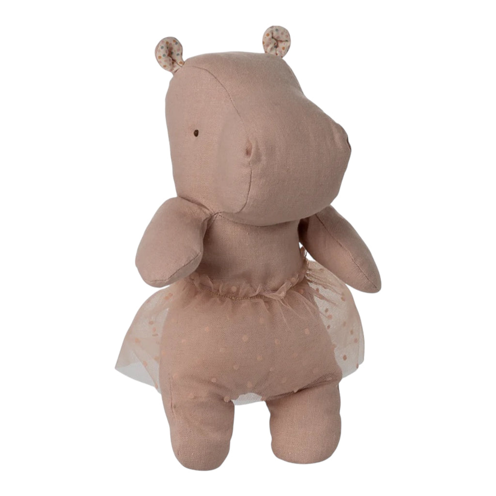 Maileg Stofftier Safari Friends Nilpferd mit Rock Klein Rosa