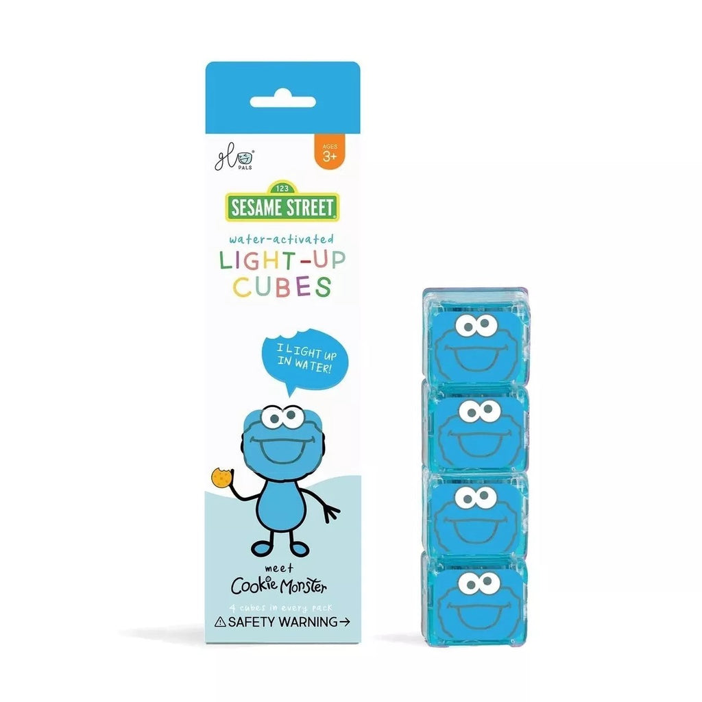 Glo Pals Cookie Monster Wasserleuchtwürfel 4-Pack Sensorik