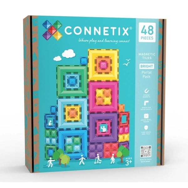Connetix Bright Portal Pack – magnetische Bausteine, 48 Teile