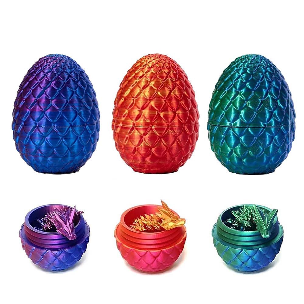 3D gedrucktes Drachenei – Überraschungsei mit flexiblem Drachen - Sausebrause Shop