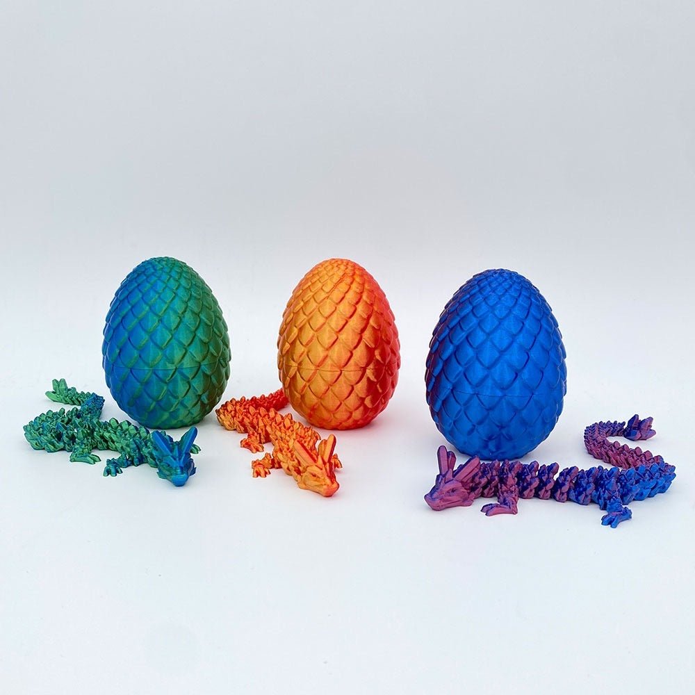 3D gedrucktes Drachenei – Überraschungsei mit flexiblem Drachen - Sausebrause Shop