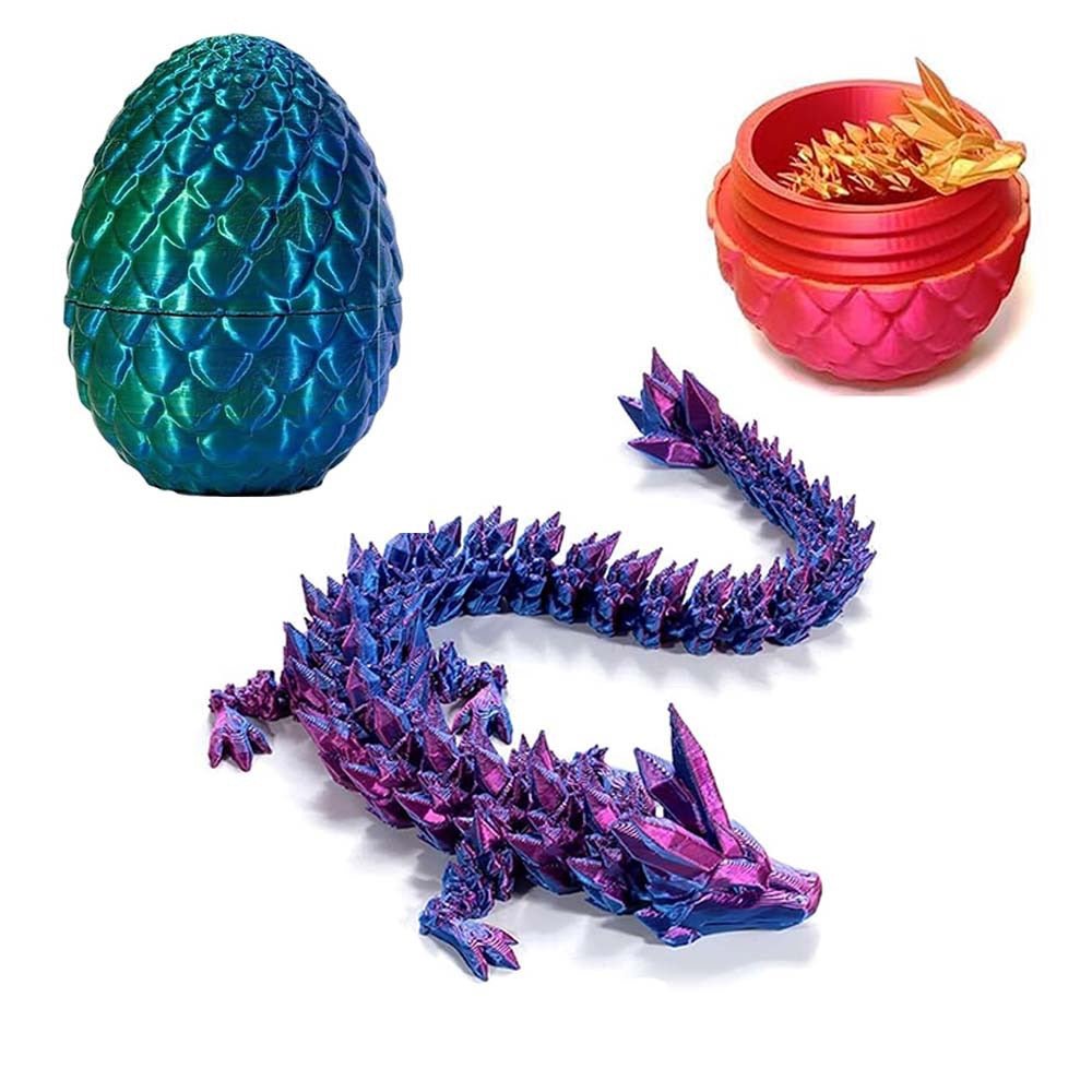 3D gedrucktes Drachenei – Überraschungsei mit flexiblem Drachen - Sausebrause Shop