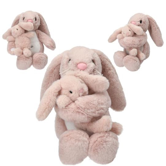 Princess Mimi Plusch Hase Nelly mit Baby Kuscheltier