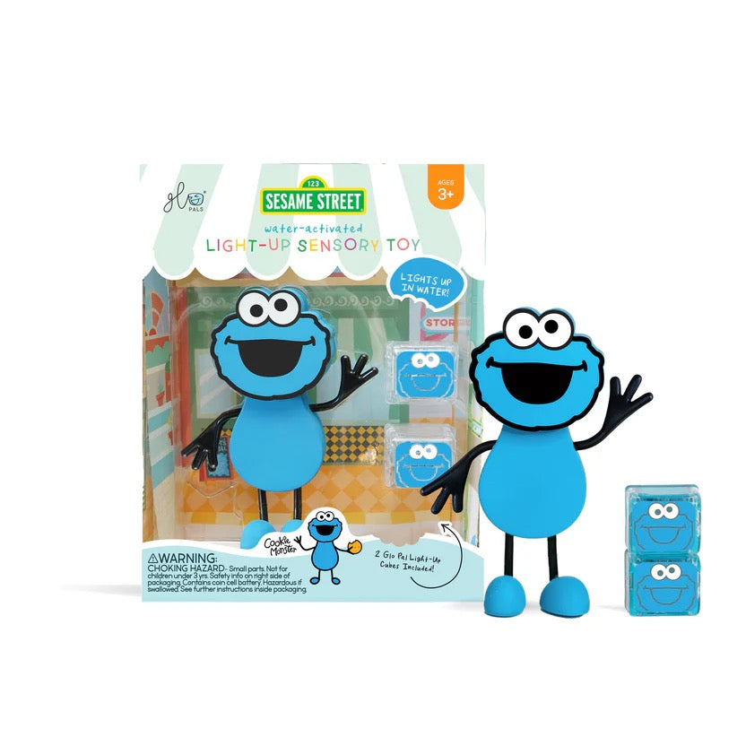 Cookie Monster Glo Pal Leuchtfigur Wasseraktiviertes Badespielzeug