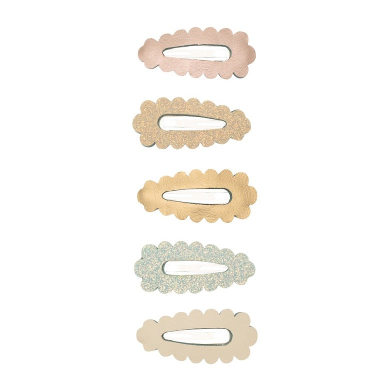 Mimi & Lula Scallop Mini Clic Clacs – 5 Haarspangen