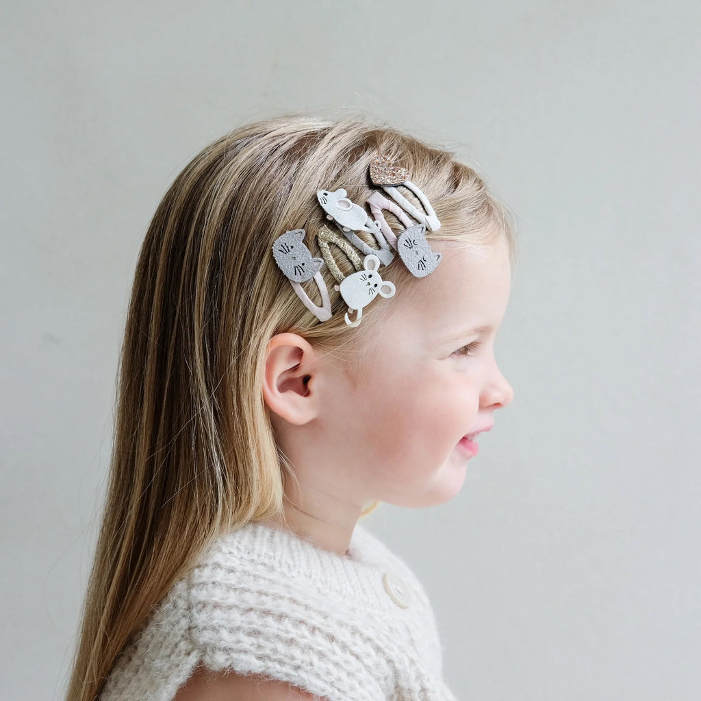 Mimi & Lula Katze & Maus Mini Haarspangen – 5er Set