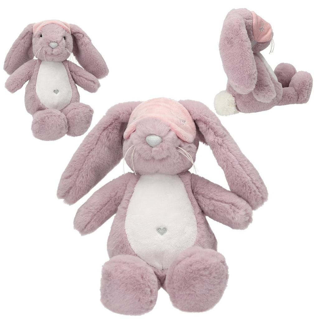 Princess Mimi Plüsch Hase lila mit Schlafmaske 29 cm