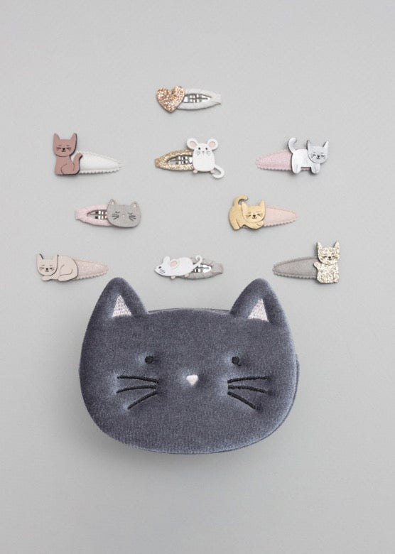 Mimi & Lula Kitty Cat Mini Haarspangen – 5er Set