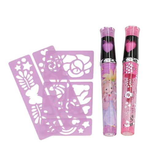 Princess Mimi Tattoo Glitzer Gelstifte 2er-Set mit Schablonen