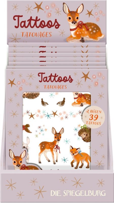 Spiegelburg Tattoos Wintertiere im Weihnachtswald