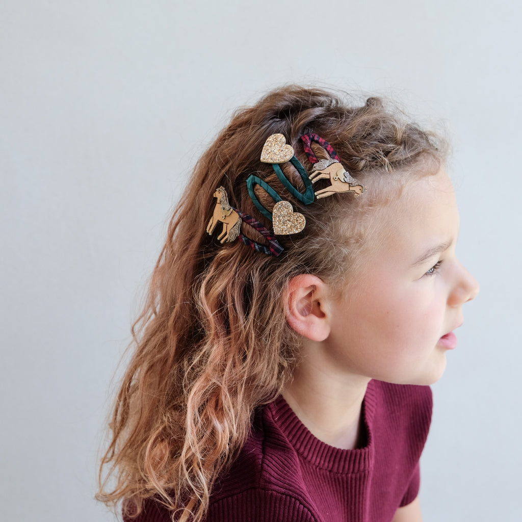 Mimi & Lula Pferde-Haarspangen Horsey – 4er Set