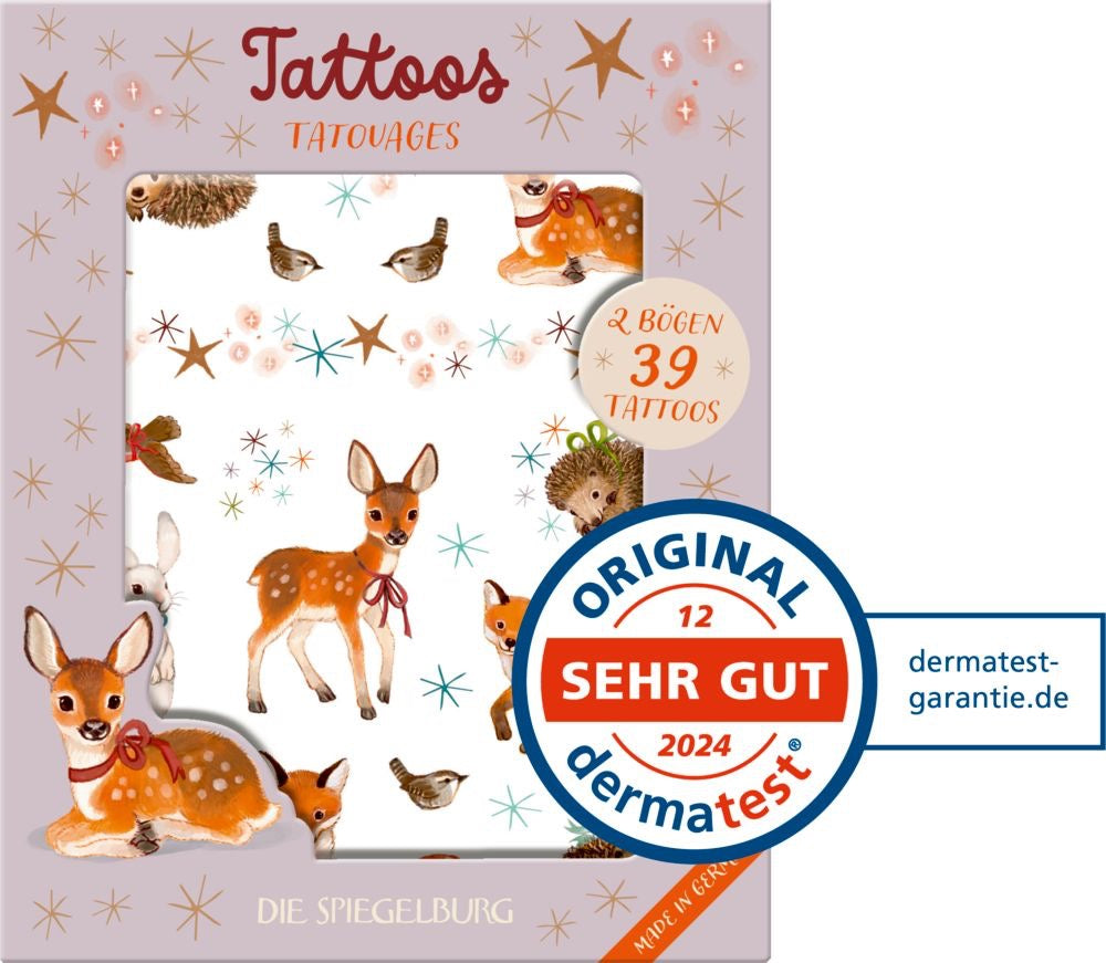 Spiegelburg Tattoos Wintertiere im Weihnachtswald