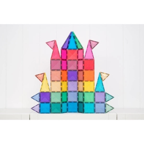 Connetix Glitter Castle Pack – 48 magnetische Bausteine