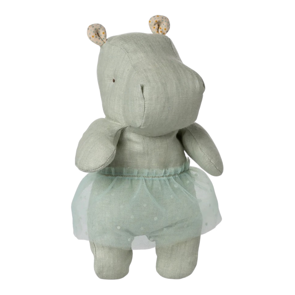 Maileg Stofftier Safari Friends Nilpferd mit Rock Klein Mint