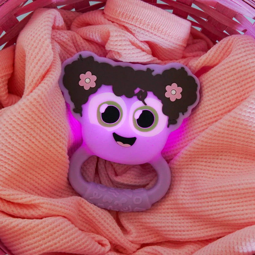 Glo Pals Light-Up Rattle Lila – Wasserleuchtende Rassel für Babys