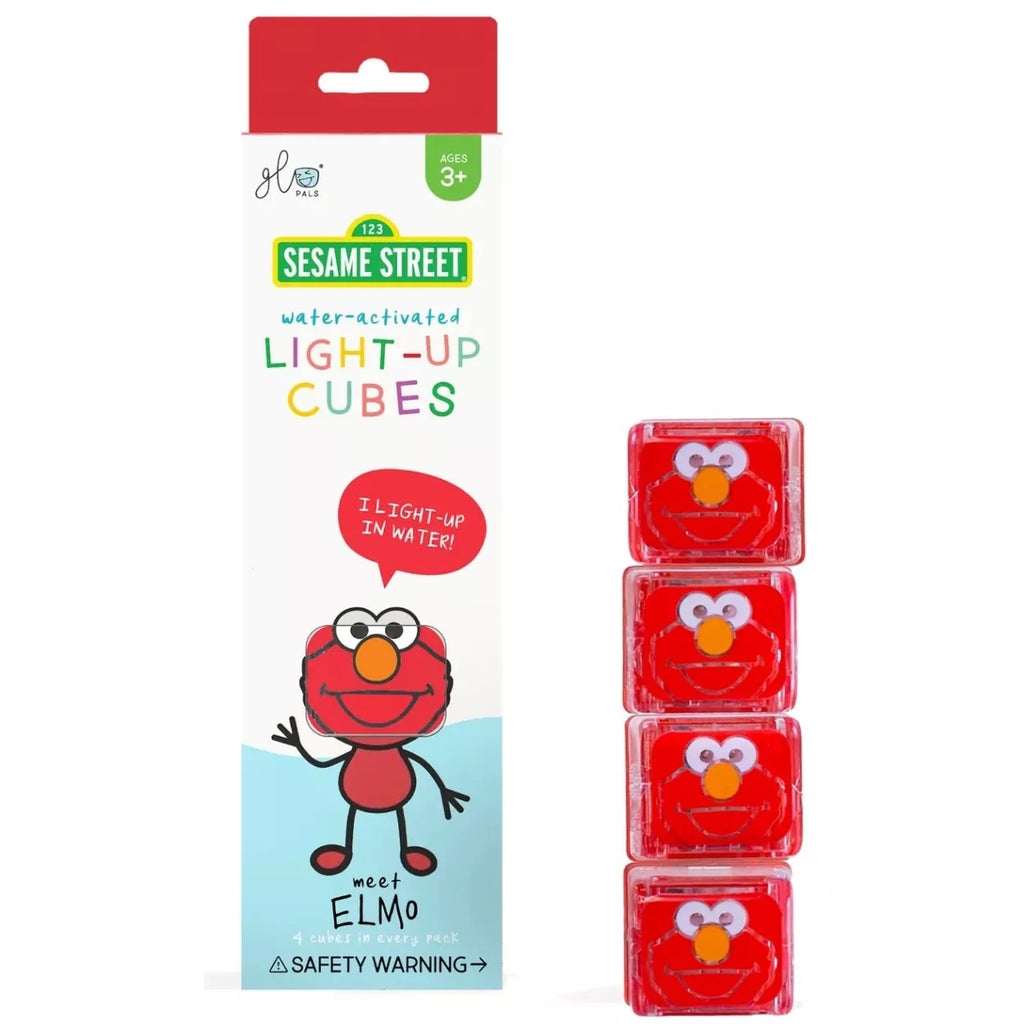 Elmo Glo Pals Leuchtwürfel Wasseraktiviert Sensorikspaß 4-Pack