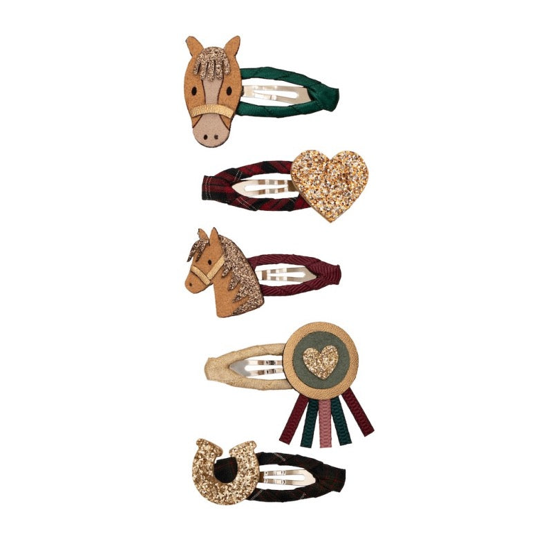 Mimi & Lula Pony Pals Mini Haarspangen – 5er Set