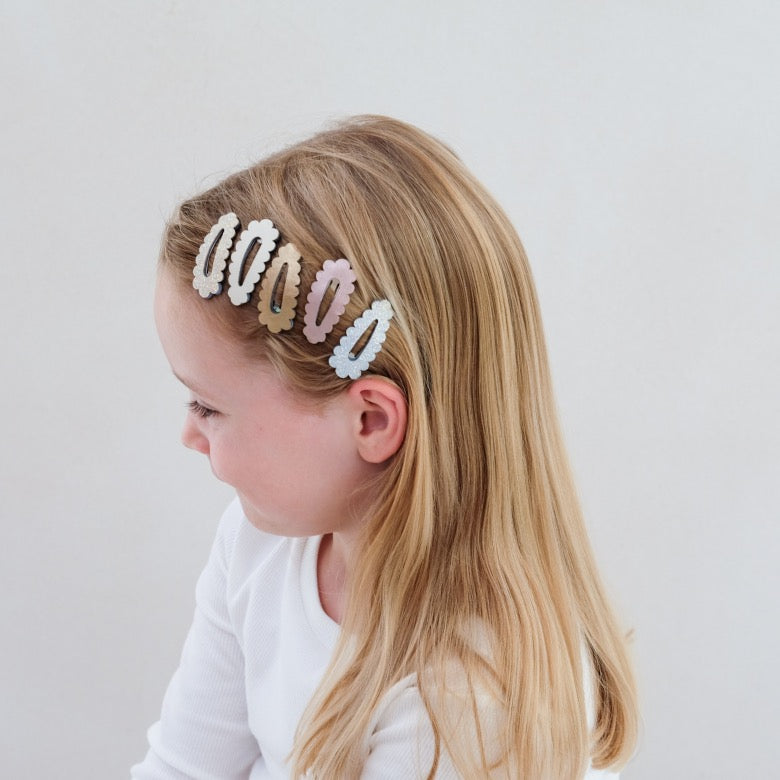 Mimi & Lula Scallop Mini Clic Clacs – 5 Haarspangen