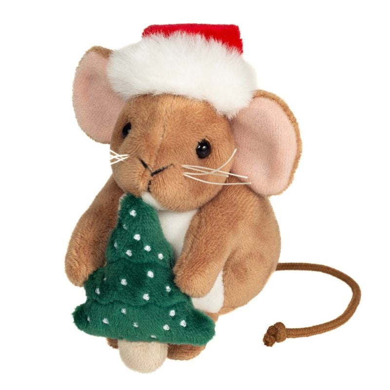 Teddy Hermann – Weihnachtsmaus 11 cm – mit Tannenbaum
