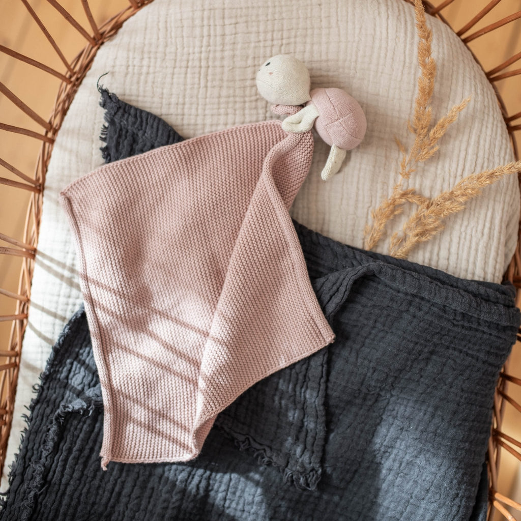 Ava & Yves Kuscheltuch Schildkröte helles rose - Sausebrause Shop