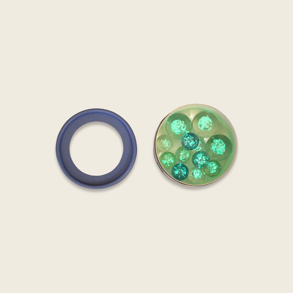 Ava & Yves Magische Murmeln blau Glow in the Dark – 12 Stück - Sausebrause Shop