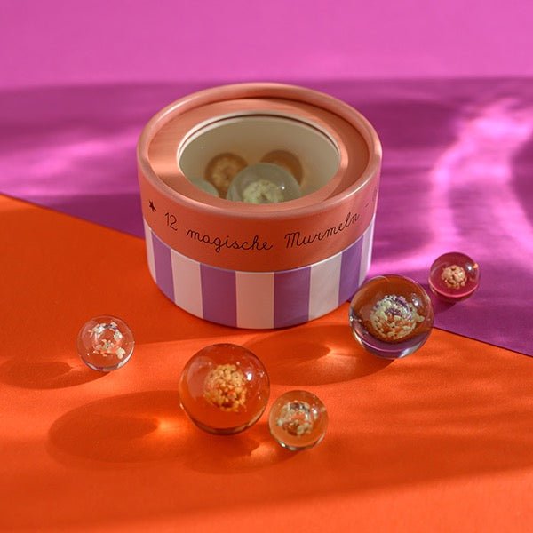 Ava & Yves Magische Murmeln rosa Glow in the Dark – 12 Stück - Sausebrause Shop