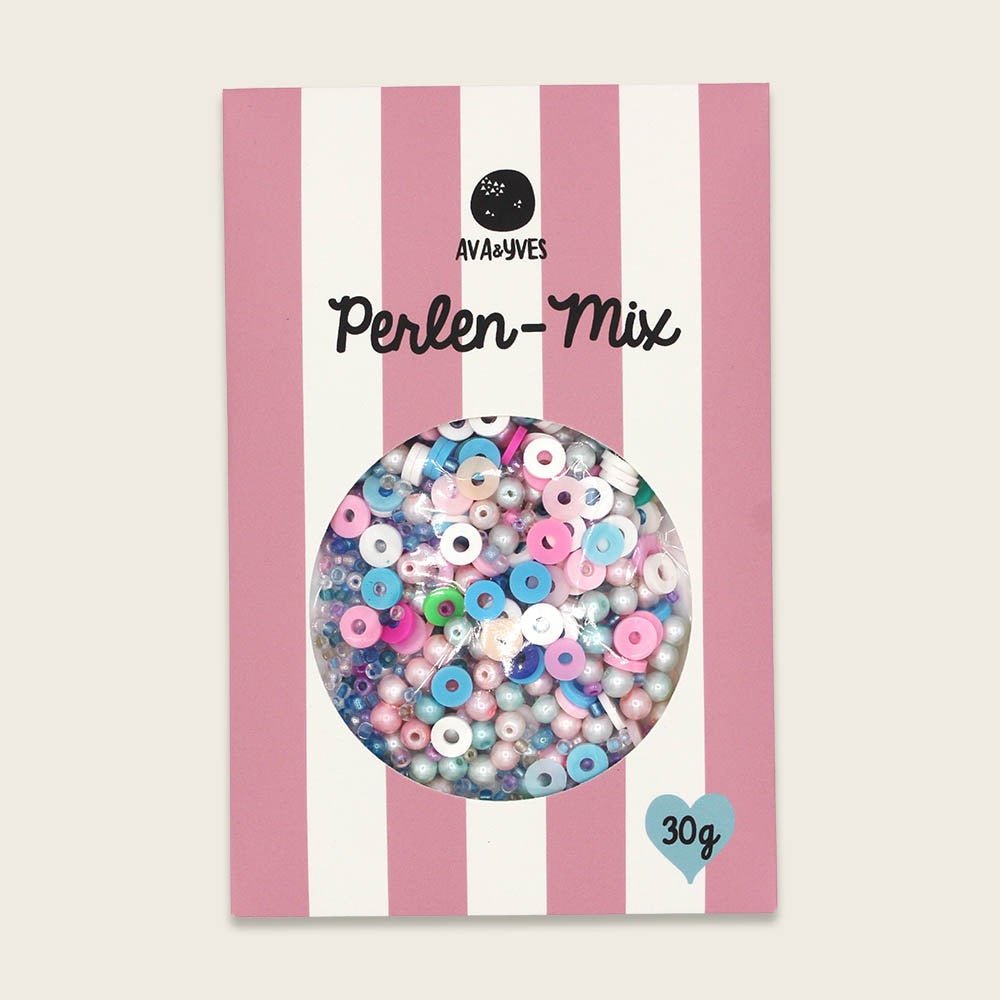 Ava & Yves Perlenset Rosa + Blau - Sausebrause Shop
