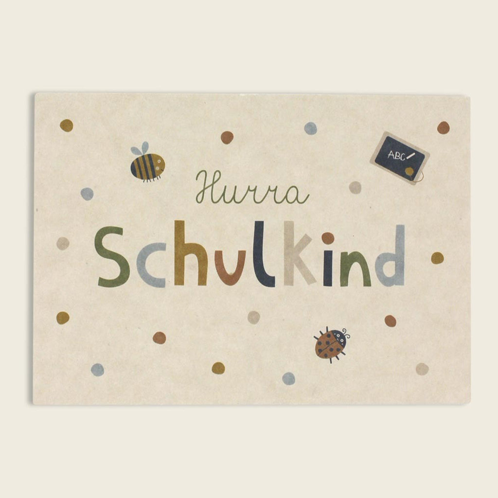 Ava & Yves Postkarte Hurra Schulkind - Sausebrause Shop