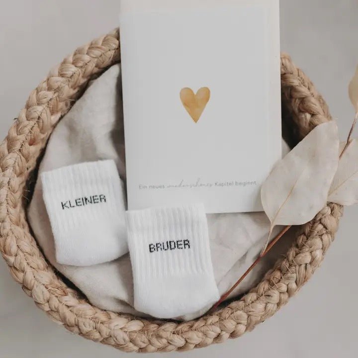 Babysocken Kleiner Bruder von Eulenschnitt - Sausebrause Shop