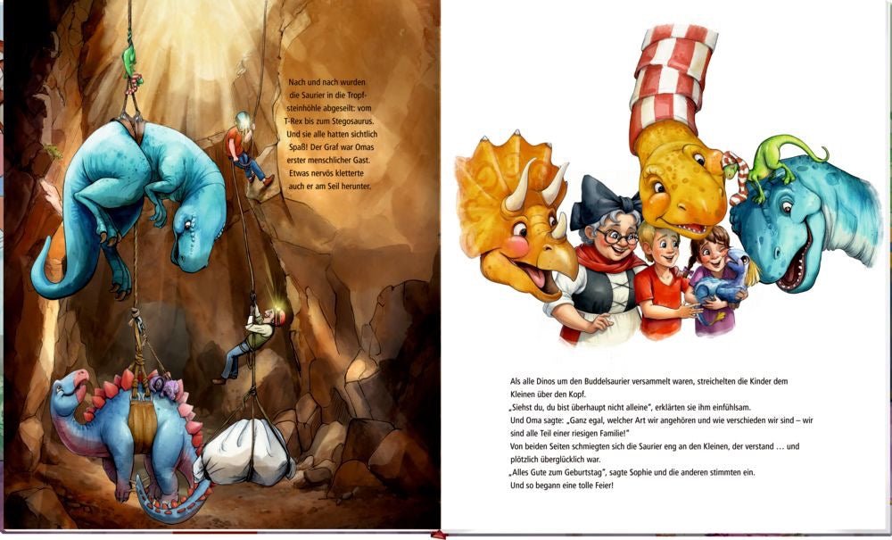 Buch Dinosaurier auf Omas Geburtstag - Sausebrause Shop