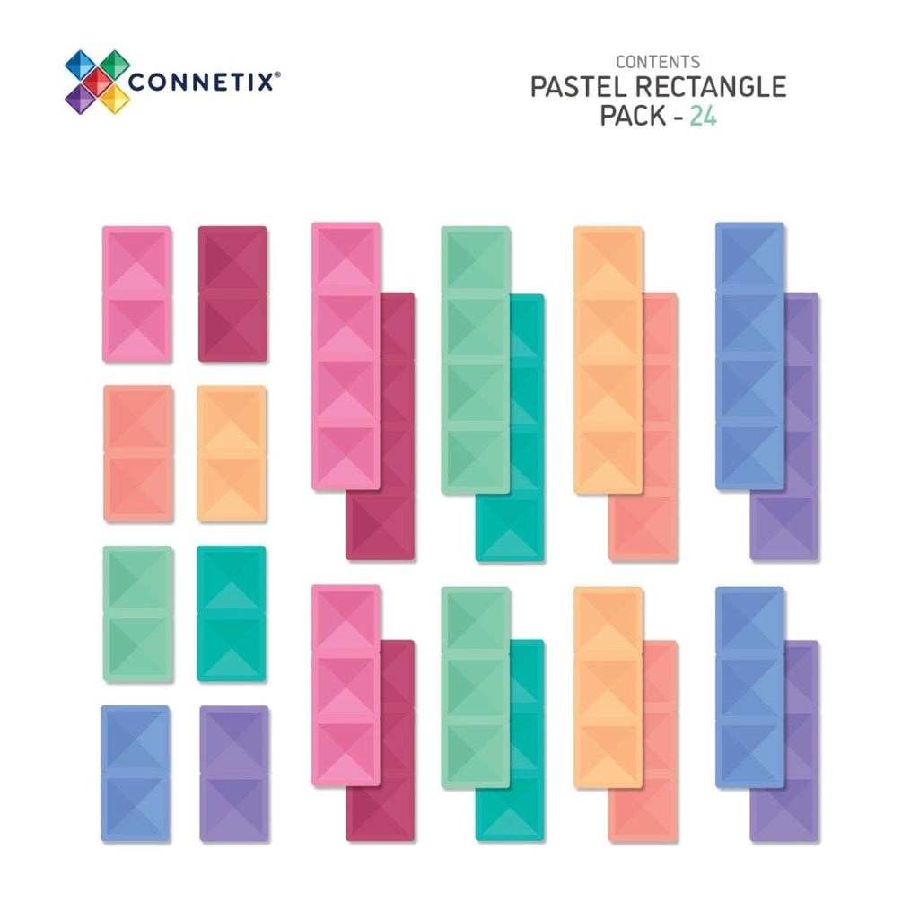 Connectix Magnetbausteine Pastel Rectangle Pack - 24 Teile - Sausebrause Shop