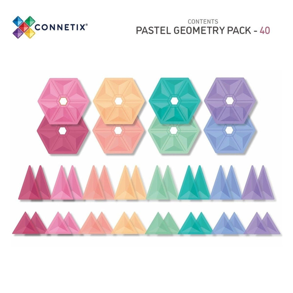 Connetix Magnetbausteine Pastel Geometry Pack - 40 Teile - Sausebrause Shop