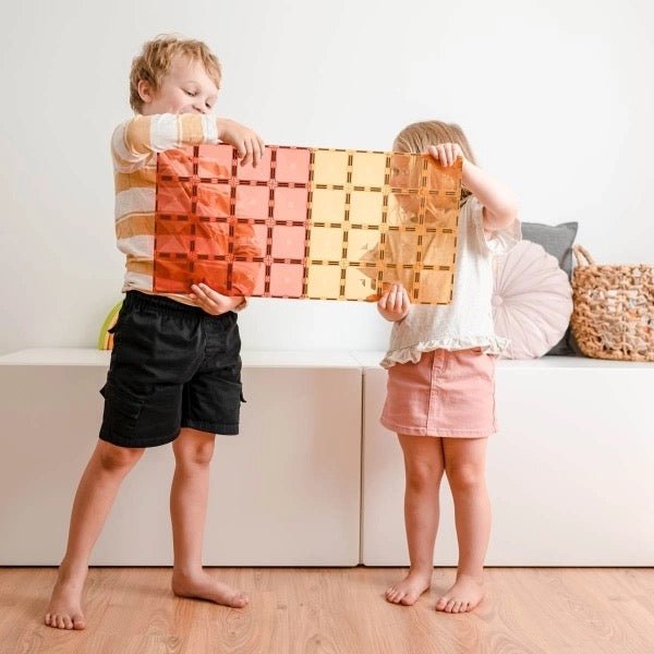Connetix Magnetbausteine Pastel Lemon & Peach Basisplatten 2 Teile - Sausebrause Shop