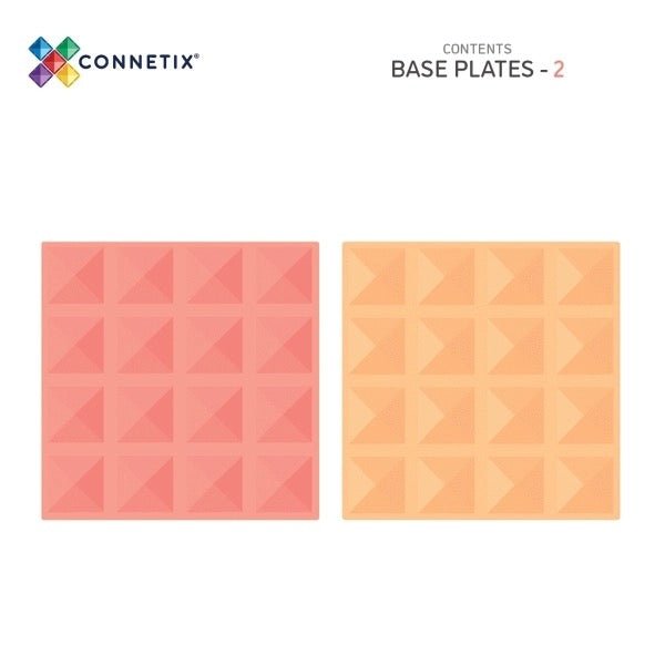 Connetix Magnetbausteine Pastel Lemon & Peach Basisplatten 2 Teile - Sausebrause Shop