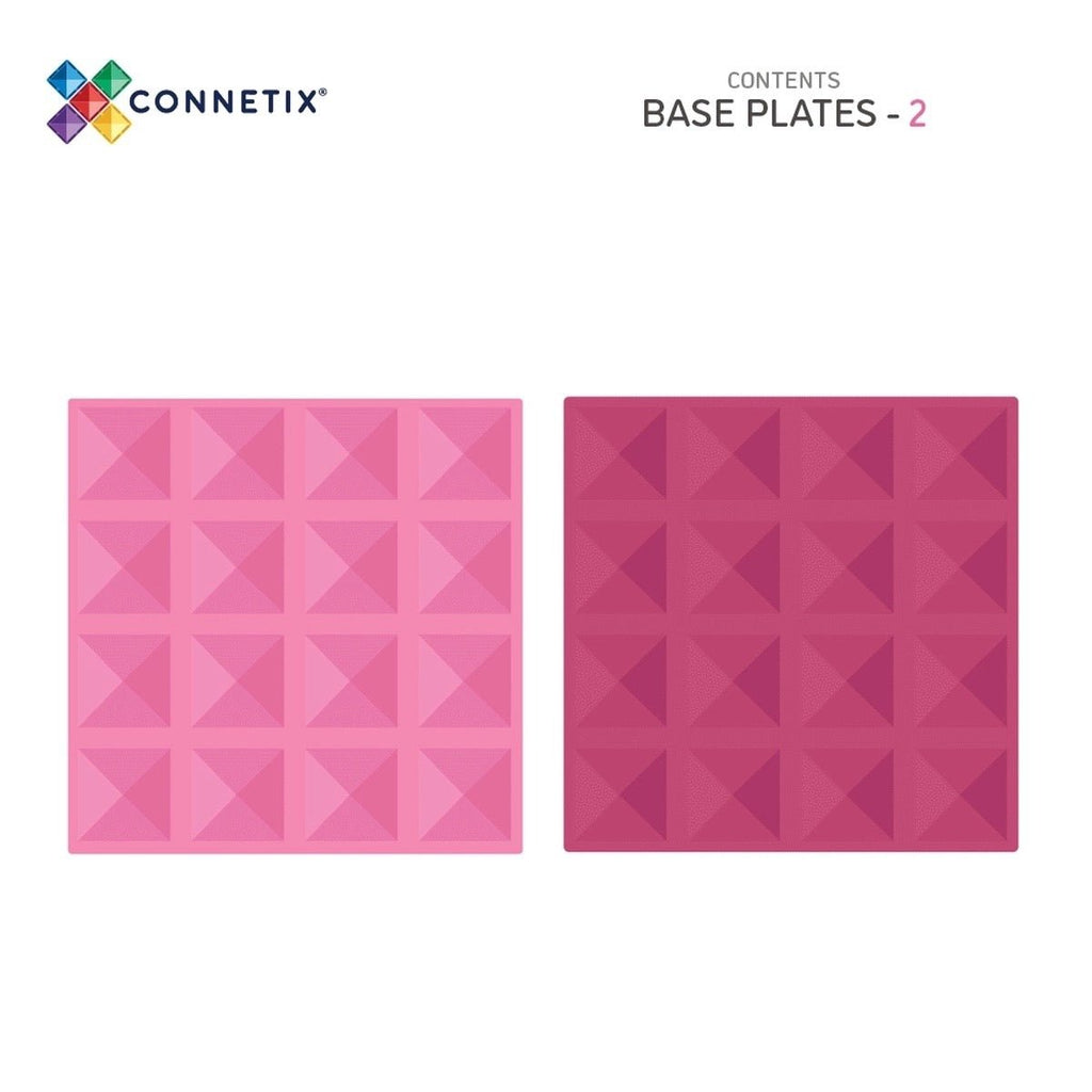 Connetix Magnetbausteine Pastel Pink & Berry Basisplatten - 2 Teile - Sausebrause Shop