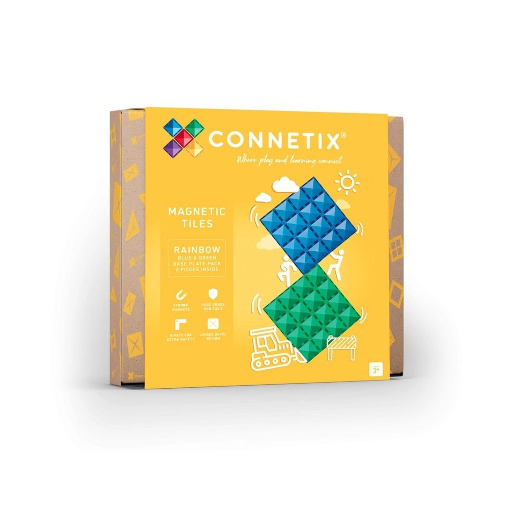 Connetix Magnetbausteine Rainbow Blue & Green Basisplatten - 2 Teile - Sausebrause Shop