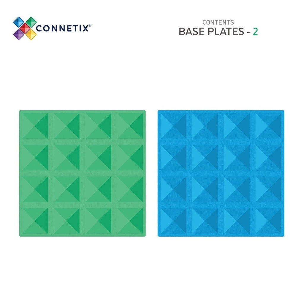 Connetix Magnetbausteine Rainbow Blue & Green Basisplatten - 2 Teile - Sausebrause Shop