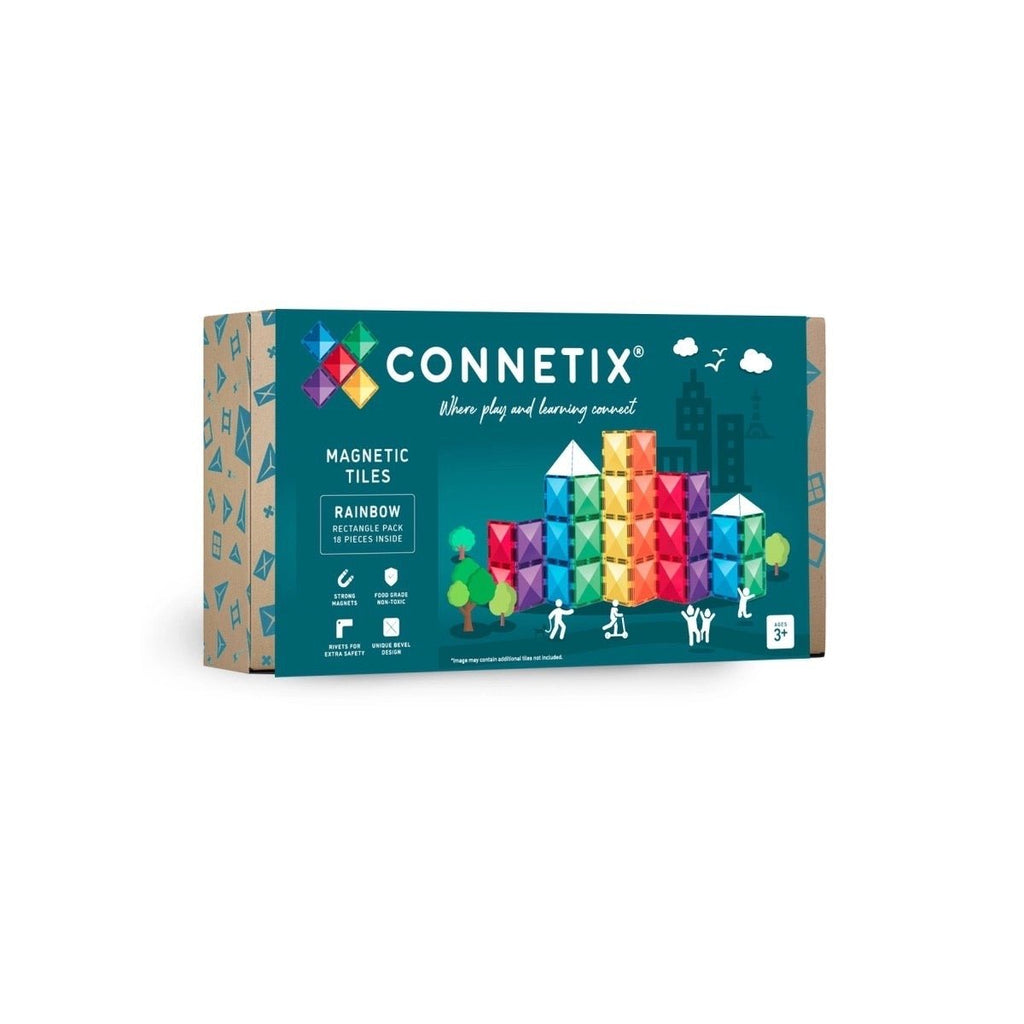 Connetix Magnetbausteine Rainbow Rectangle Pack - 18 Teile - Sausebrause Shop