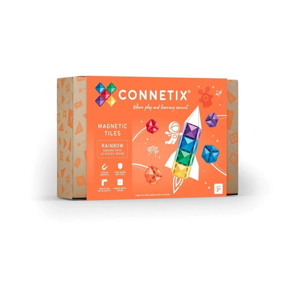 Connetix Magnetbausteine Rainbow Square Pack 42 Teile - Sausebrause Shop