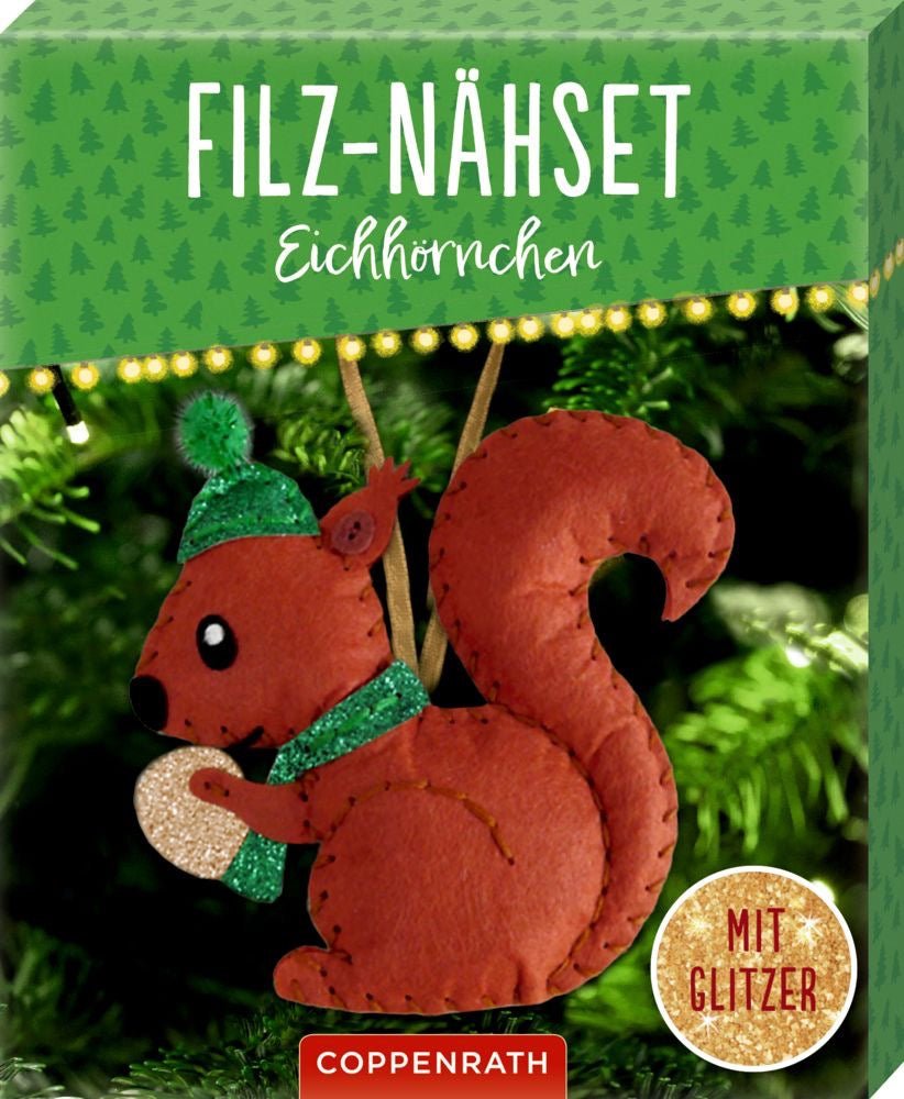 Coppenrath Filz - Nähset Weihnachts - Anhänger "Eule/Eichhörnchen" - Sausebrause Shop