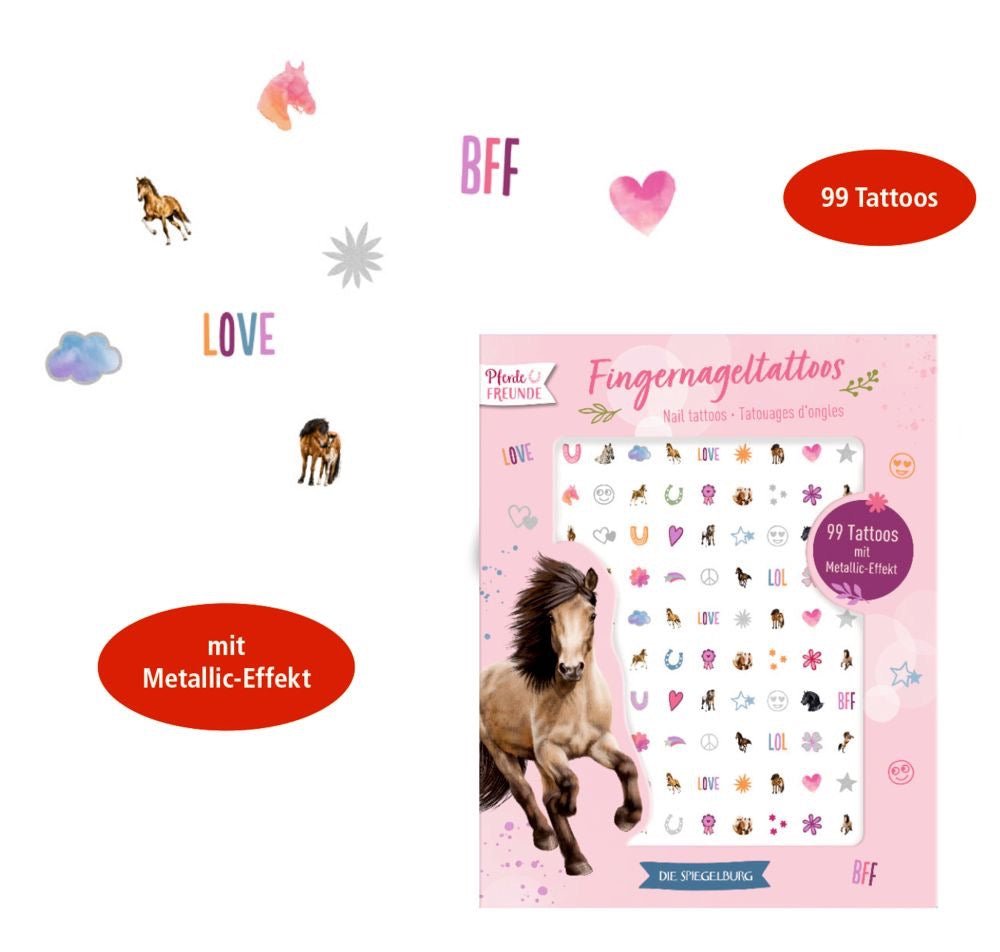 Die Spiegelburg Fingernageltattoos Pferdefreunde - Sausebrause Shop