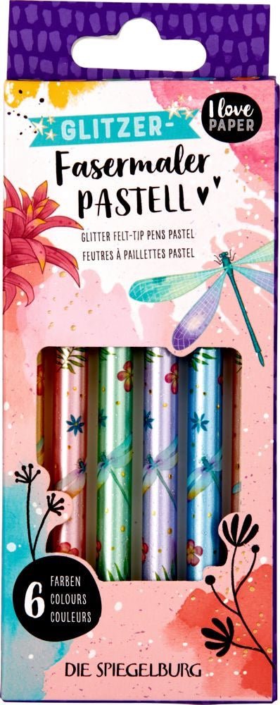 Die Spiegelburg Glitzer Fasermaler Pastell - I Love Paper - Sausebrause Shop