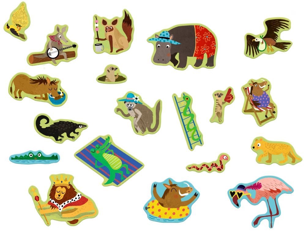 Die Spiegelburg Wimmel Stickerwelt Wilde Tiere - Sausebrause Shop