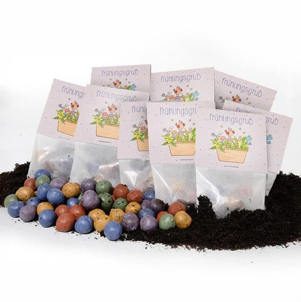 Die Stadtgärtner Blumenmurmeln im Pergaminbeutel Frühlingsgruß - Sausebrause Shop